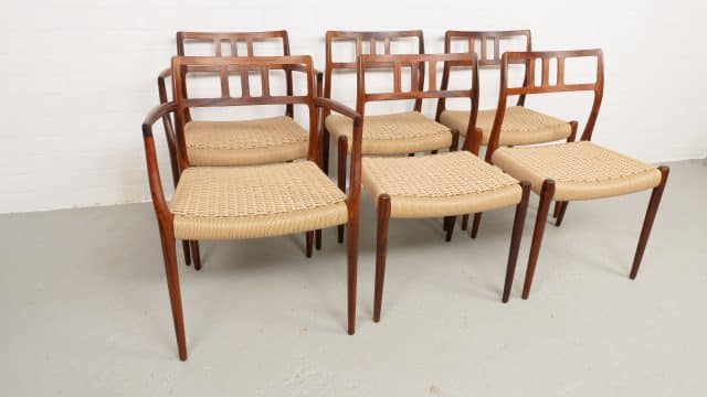 Niels Otto Mller Chaises de salle à manger Modèle 79 Amp 64 Palissandre Palissandre Danish Design