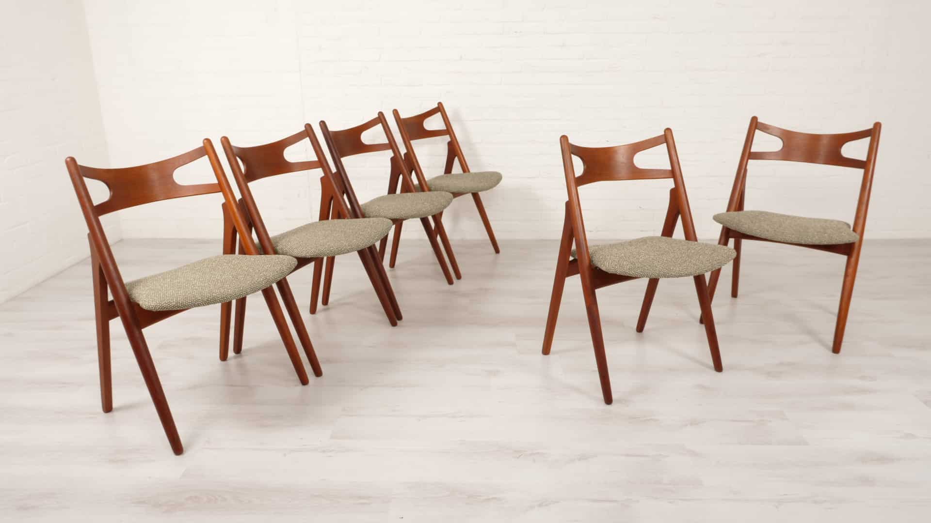 Salle à manger Ensemble de 6 8216 Chaise Sawbuck 8217 Ch29p Carl Hansen Hans Wegner