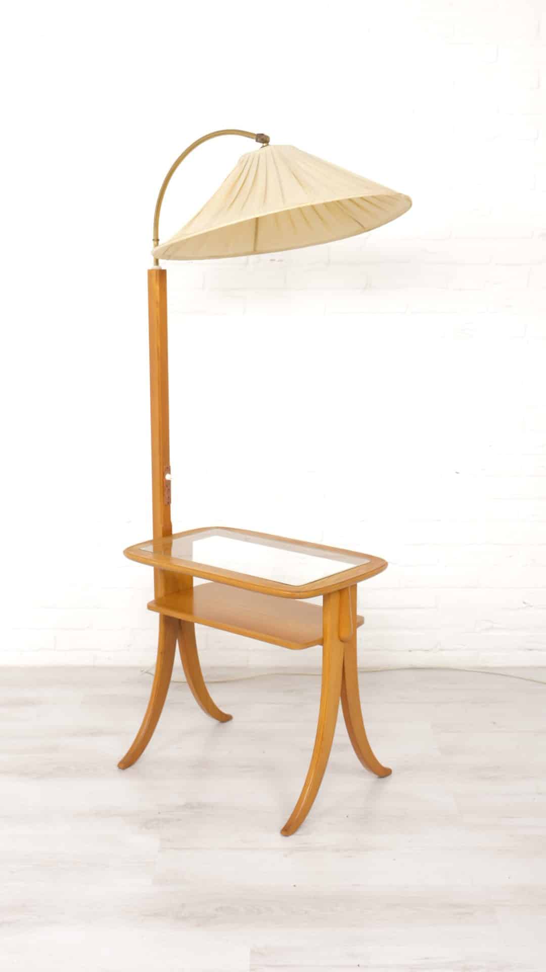 Table d'appoint avec lampe Table de lecture 1960