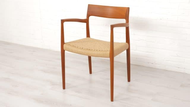 Chaise de salle à manger Niels Otto Mller Modèle n° 57 Restaurée