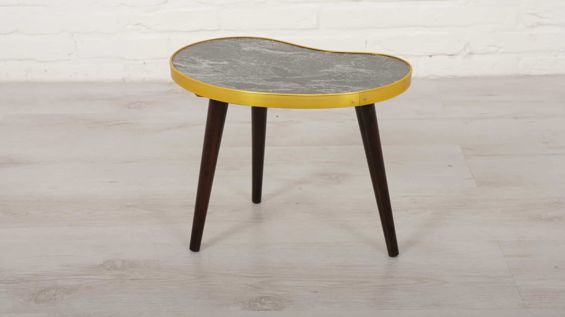 Table à plantes Vintage Marble Dark Grey Side Table