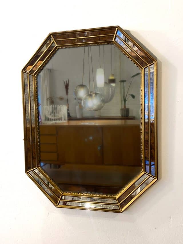 Vintage Mirror Deknudt Octagon Trapezium