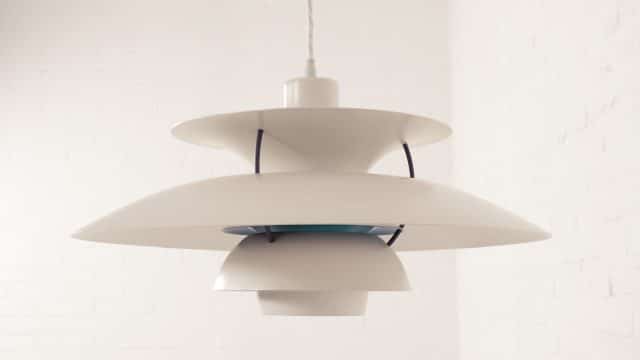 Louis Poulsen Ph5 White Blue pendant lamp