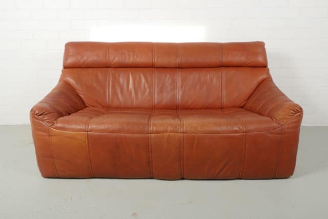 Vintage Sofa Rolf Benz 1970s Cognac