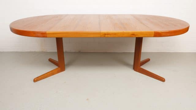Vintage Round Dining Table Extendable Bramin Teak