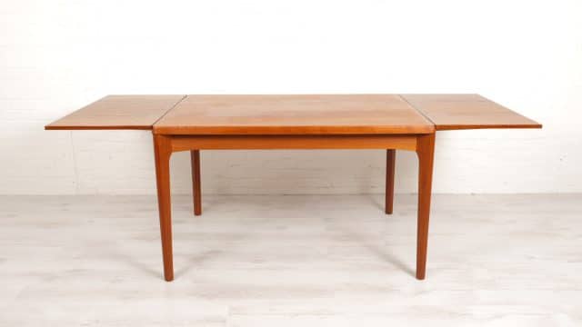 Vintage Dining Table Extendable Henning Kjaernulf Vejle Stolefabrik Teak