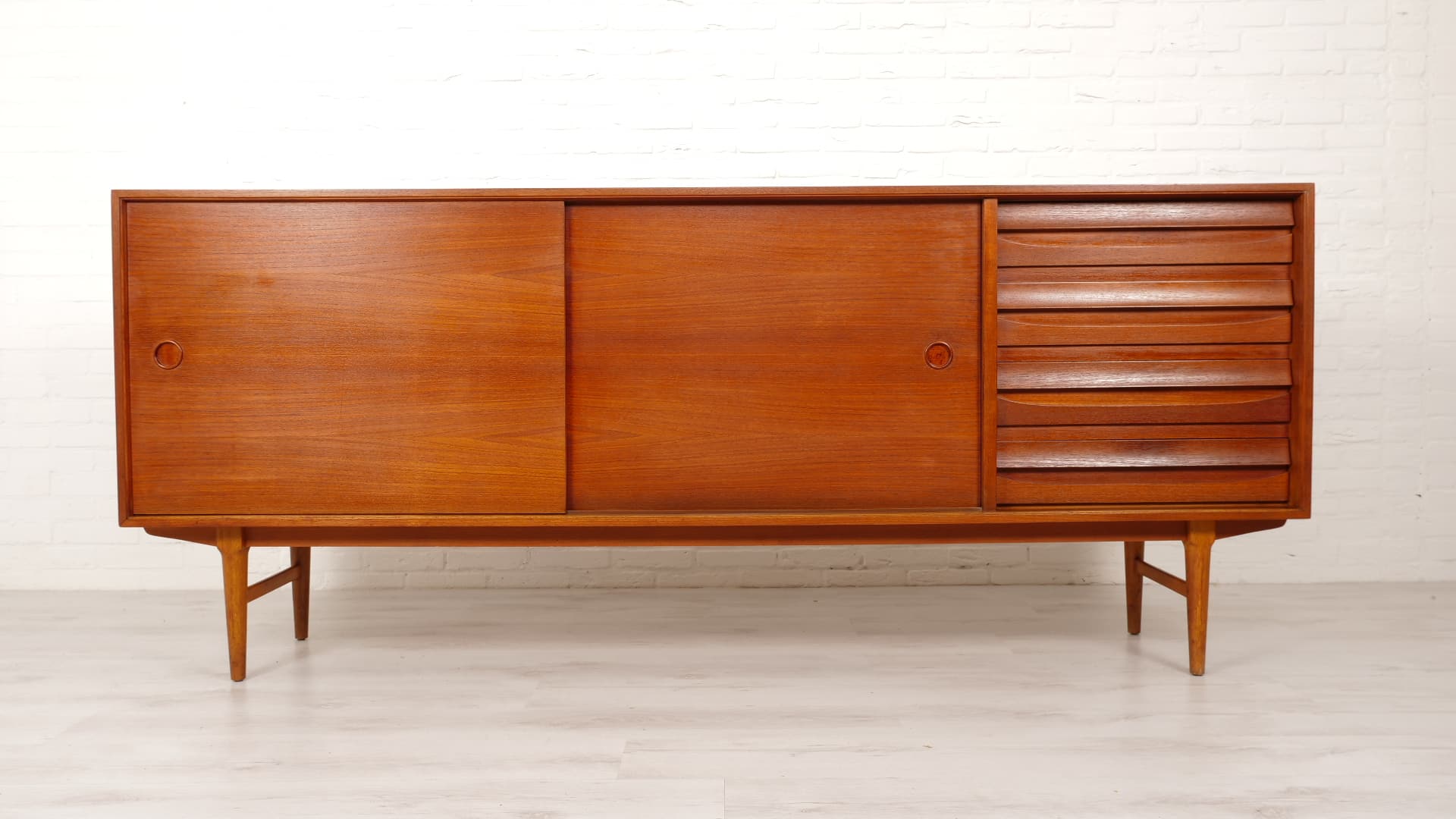 Sideboard Xl Teak Mid Century Modern 220 Cm