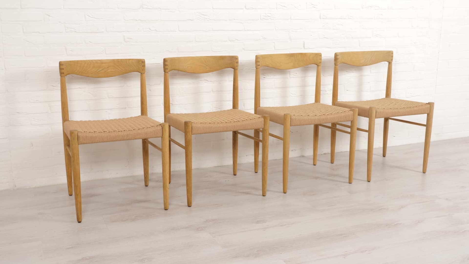 4 X Dining chair Bramin H W Small Oak Restored