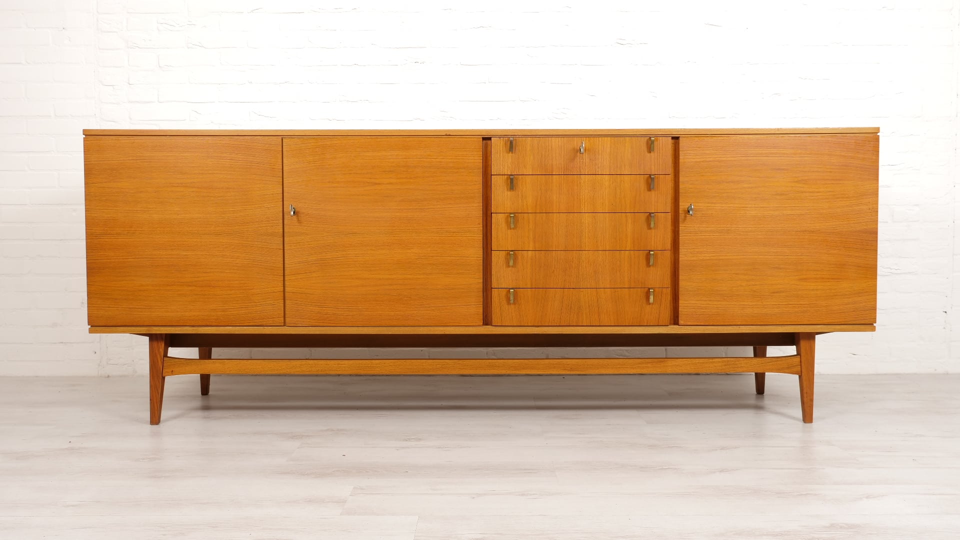 Vintage Sideboard Bartels Werke Mid Century Modern 220 Cm
