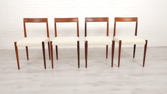 4 X Dining Chair Lubke Rosewood Vintage Restored