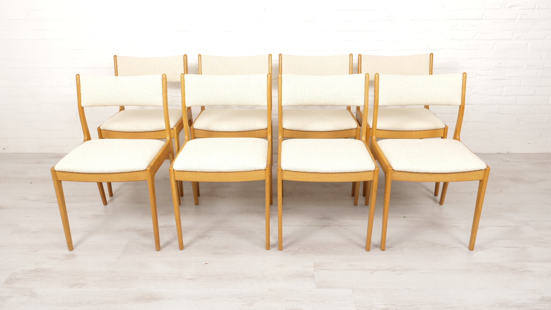 Set Of 4 Dining Chairs Uldum Mbelfabrik Model 7171 Oak Vintage Restored