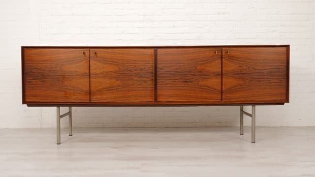 Vintage Sideboard Mid Century Modern Rosewood 220 Cm