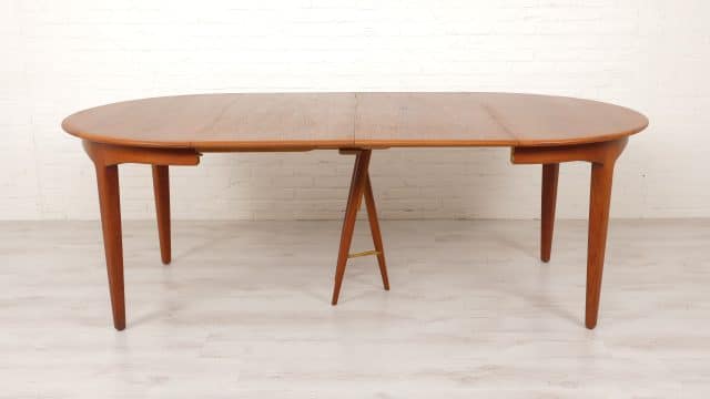 Vintage Danish Teak Dining Table By Henning Kjearnulf Model 62