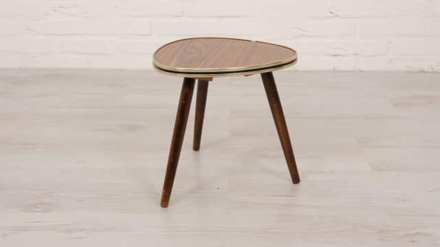 Plant Table Vintage Brass Rim Side Table