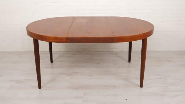 Vintage Round Teak Dining Table 112 Cm