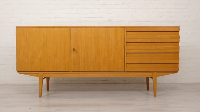 Buffet vintage 182cm Poignées en bois
