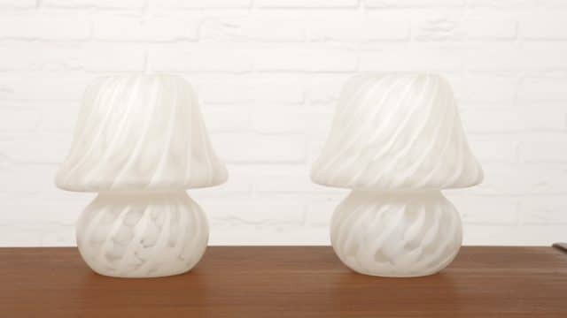 Set Of 2 Table Lamps Mushroom Model Hustadt Leuchten Swirl