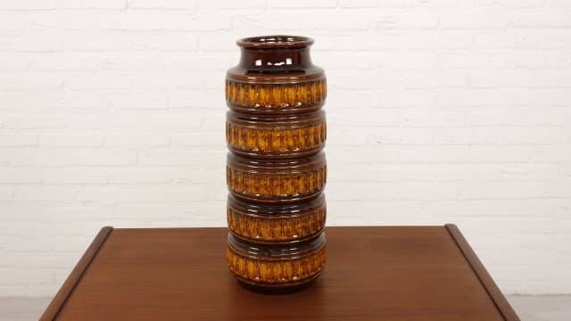 Large Vintage West Germany Vase Brown 40 Cm