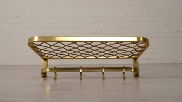 Vintage Coat Rack Brass 52 Cm