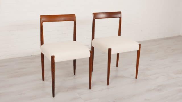 2 X Dining chair Lubke Rosewood Vintage Restored