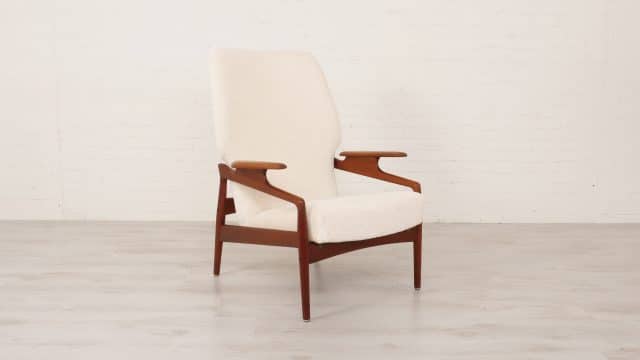 Vintage Relax Armchair Teak 3 Stands John Bon