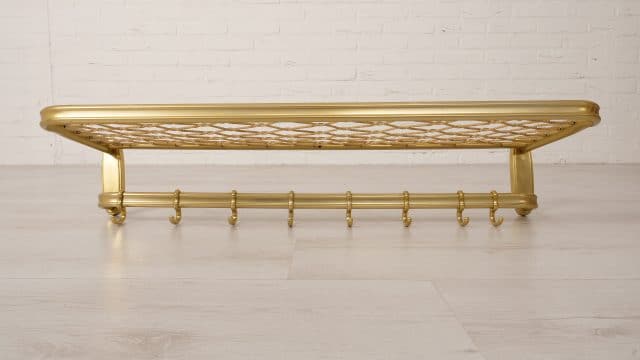 Vintage Coat Rack Brass 79 Cm