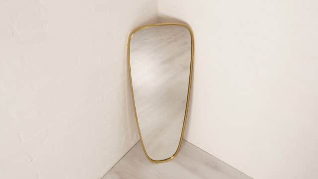 Vintage Mirror Brass 95 Cm