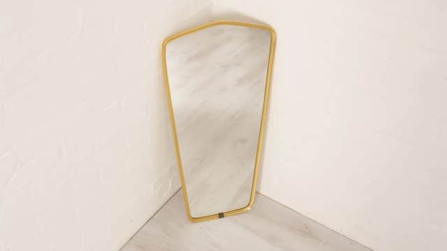 Vintage Mirror Brass 79 Cm
