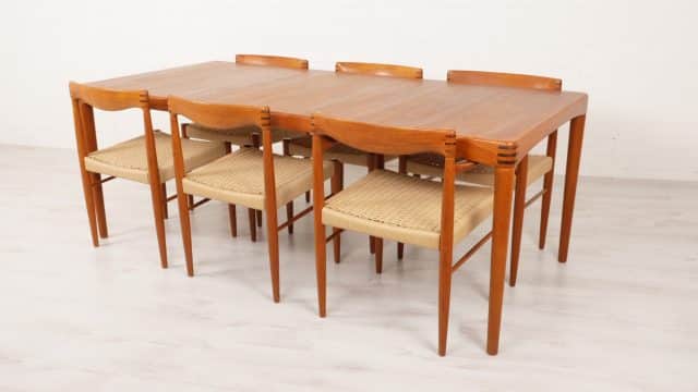 6 X Dining chair Bramin H W Small Teak Restored