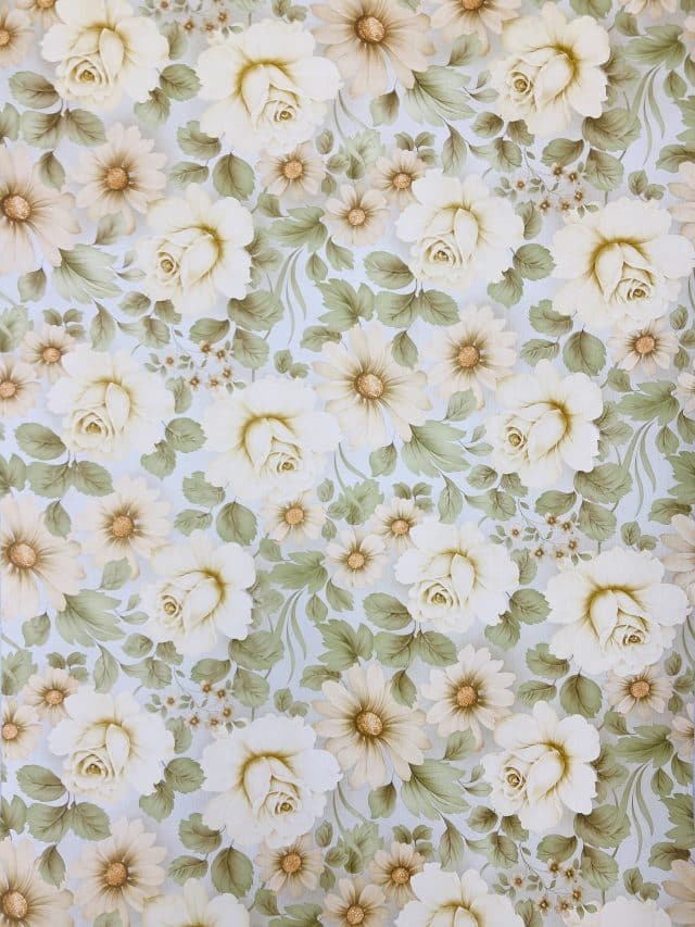Vintage Wallpaper Flowers Pearl Retro 5 Rolls