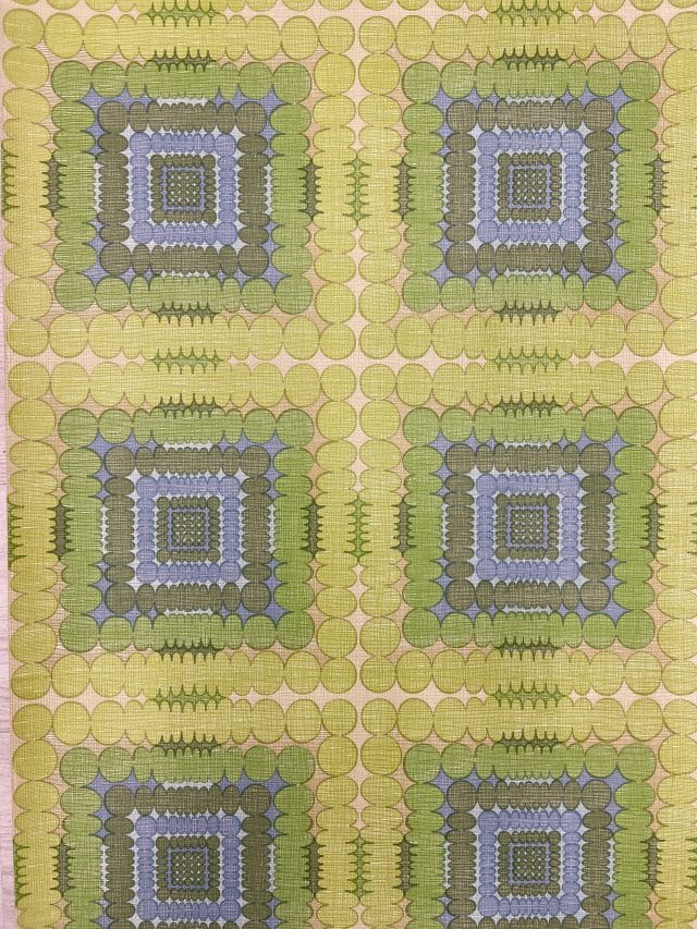 Vintage Wallpaper Blocks Green Retro 2 Rolls