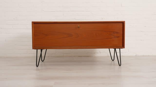Vintage wall cabinet Teak Heinrich Riestenpatt 100 Cm