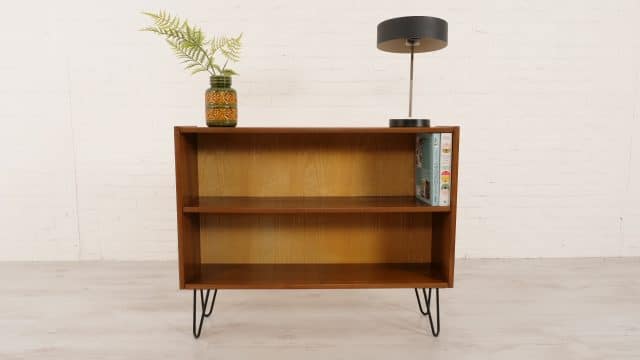 Vintage Bookcase Teak Wall Unit 100 Cm