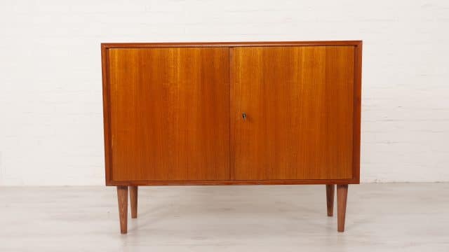 Vintage wall cabinet Teak Heinrich Riestenpatt 100 Cm