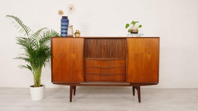Vintage Highboard Danish Design Bar Chest 185 Cm