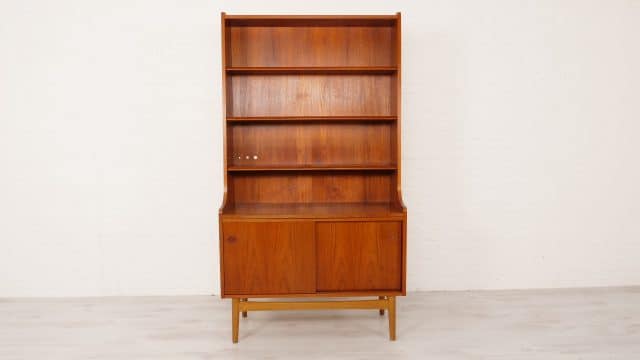 Vintage Highboard Bookcase Teak Johannes Sorth