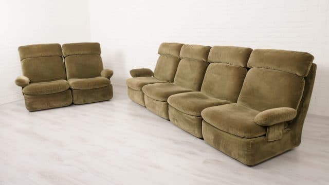 Éléments Vintage Canapé Modulaire Vert Mousse 1970