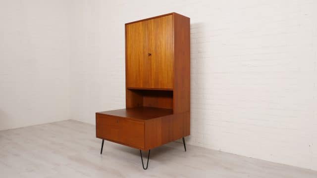 Vintage Highboard Very Deep Cupboard Teak Heinrich Riestenpatt