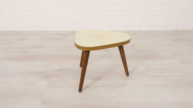 Plant Table Vintage Light Yellow Side Table