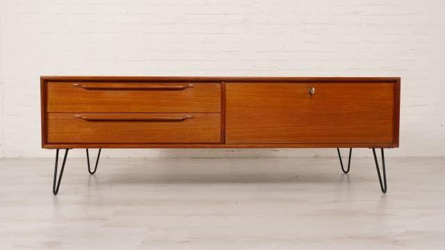 Vintage TV Furniture Teak Heinrich Riestenpatt 150 Cm