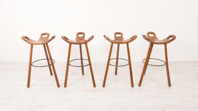 4x Sergio Rodrigues Marbella Barstool