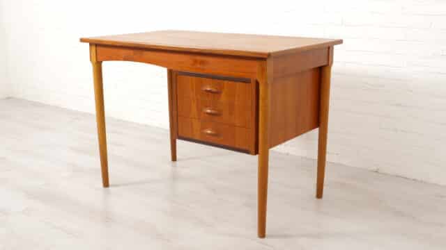 Bureau Vintage Teck Danois Milieu du Siècle 1960s