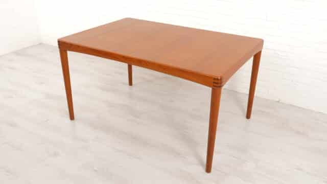 Table à manger vintage H L Klein Bramin Teck extensible 1960s