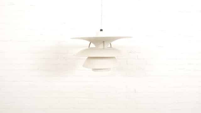 Lampe suspendue vintage Louis Poulsen Charlottenburg Blanc
