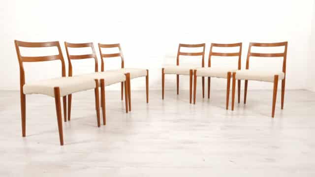 Set Of 6 Dining Chairs Uldum Mbelfabrik Vintage
