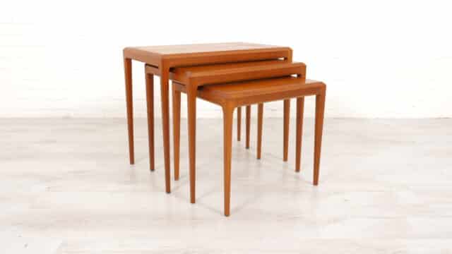 Tables gigognes vintage Mimiset Johannes Andersen Teck
