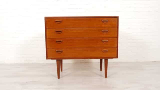 Vintage Chest of Drawers Teak 4 Drawers