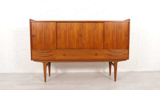 Vintage Highboard Sliding Doors Johannes Andersen 198 Cm