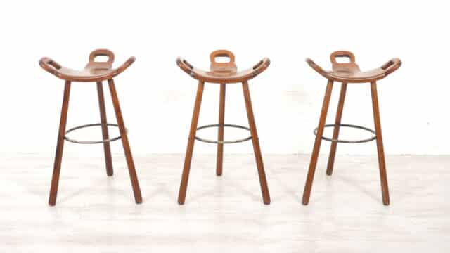 3x Sergio Rodrigues Marbella Barstool