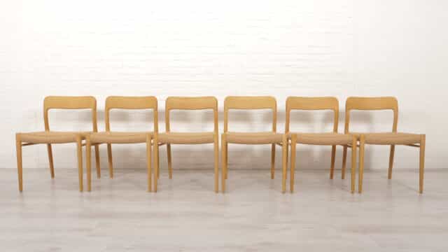 6 X Dining chairs Niels Otto Mller Model 75 Oak